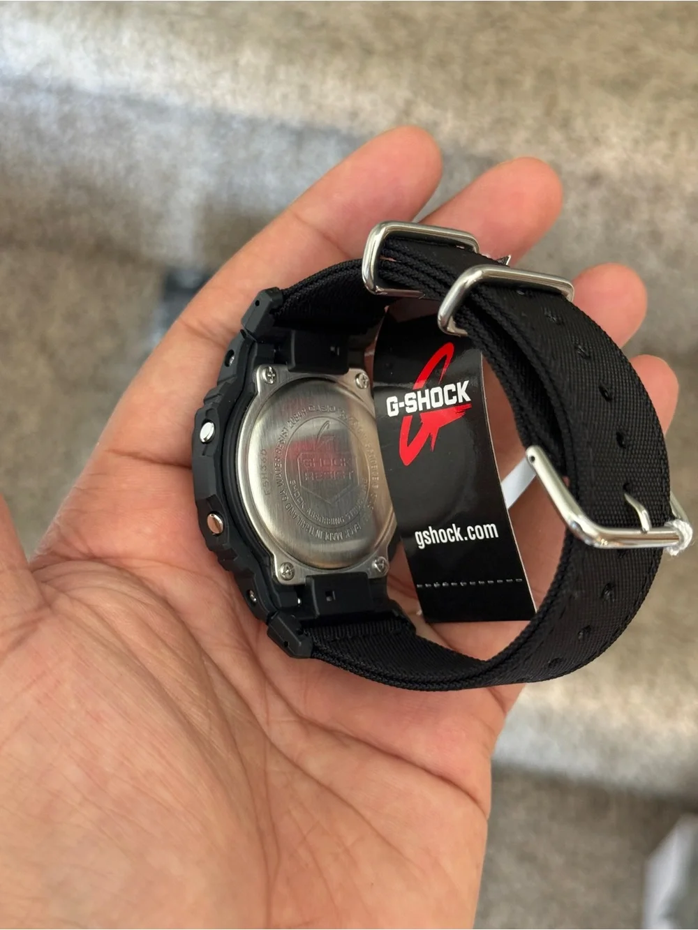 G-Shock Casio Digital Black Eco Fabric Strap Watch Mens